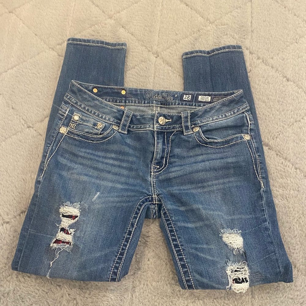 Miss Me Jeans with Unique Distressed Details